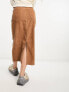 Фото #5 товара Cotton:On corduroy maxi skirt in camel