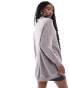 Glamorous high neck oversized slouch jumper in mushroom knit