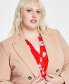 Фото #3 товара Plus Size Bi-Stretch Faux-Double-Breasted Blazer, Created for Macy's