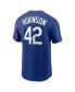 Фото #3 товара Men's Jackie Robinson Royal Brooklyn Dodgers Cooperstown Collection Fuse Name Number T-Shirt