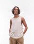 Topman drape crepe vest in stone