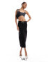 Фото #1 товара Vero Moda Tall denim midi skirt in black