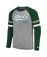 Фото #2 товара Men's Gray, Green New York Jets Kickoff Raglan Long Sleeve T-shirt