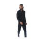 Men's Black Heathered Activewear Jacket With Reflective Detail