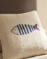 Фото #2 товара Bouclé fish cushion cover