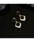 ფოტო #2 პროდუქტის Women's Black Embellished Geometric Drop Earrings