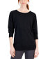 Фото #1 товара Women's Open-Back Long-Sleeve Pullover Top, Created for Macy's