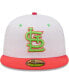 Фото #2 товара Men's White, Coral St. Louis Cardinals 30Th Anniversary At Busch Stadium Strawberry Lolli 59Fifty Fitted Hat