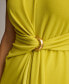 Women's V-Neck O-Ring Twist-Front Dress
