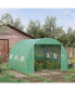 Фото #2 товара Large 10' x 10' Greenhouse, Hot House, Zipper Door, Windows, Green