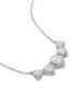 Macy's lab-Grown Moissanite Graduated Five Stone 18" Statement Necklace (2-1/2 ct. t.w.) in Sterling Silver