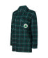 Фото #1 товара Пижама College Concepts женская зеленая охотничья, черная для Бостонских селтиксов "Boyfriend Button-Up"