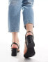 Truffle Collection block heeled sandals in black