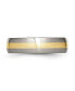 Фото #2 товара Titanium Brushed with 14k Gold Inlay Wedding Band Ring