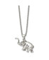 ფოტო #3 პროდუქტის Polished 3D Elephant Pendant on a Curb Chain Necklace