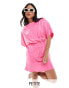 Фото #1 товара Never Fully Dressed Petite Tilly plisse mini dress in pink