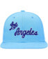 ფოტო #4 პროდუქტის Men's Powder Blue Los Angeles Lakers Hardwood Classics MVP Team Ground 2.0 Fitted Hat