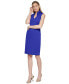 Women's V-Neck Scuba-Crepe Sheath Dress