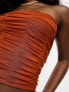 ASOS DESIGN mesh bustier corset in rust