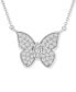 ფოტო #1 პროდუქტის Diamond Butterfly 20" Pendant Necklace (1/2 ct. t.w.) in 14k White Gold, Created for Macy's