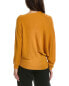 Lafayette 148 New York Draped Asymmetric Cashmere Pullover Women's Yellow Xxs