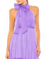 ფოტო #3 პროდუქტის Women's Ieena Ruched Tiered High Neck Bow A Line Gown