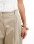 Фото #5 товара Mango wide leg turn up trouser in tan