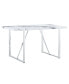 55" Faux Marble Dining Table for 4, Easy Assembly