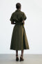 Фото #4 товара Платье-рубашка миди из смесового льна ZARA