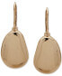 ფოტო #1 პროდუქტის Gold-Tone Large Puffy Pebble Drop Earrings