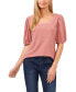 Фото #1 товара Women's Short Puff Sleeve Square Neck Knit Top