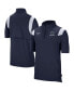 Men's Navy Penn State Nittany Lions Coach Short Sleeve Quarter-Zip Jacket