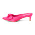 Фото #3 товара BEACH by Matisse Bow Pointed Toe Kitten Heels Mules Womens Pink Dress Casual BOW