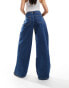 ASOS DESIGN puddle jeans in indigo BLAU, 38 - фото #3