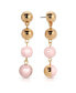 Фото #2 товара Pink Freshwater Pearl Gold Drop Earrings