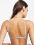 Фото #2 товара Weekday Sway triangle bikini in lilac checkerboard