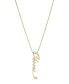 ფოტო #1 პროდუქტის Script 'Cheers' Necklace in 18K Gold Plated Brass