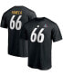 Фото #2 товара Men's Alan Faneca Black Pittsburgh Steelers NFL Hall Of Fame Class Of 2021 Name and Number T-shirt