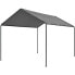 Gartenpavillon Arthur aus Stahl mit grauem Segeltuchdach L300 x T400 x H201/287 cm