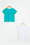 Kız Çocuk Optik Beyaz R9K T-Shirt