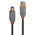 Lindy 1m USB 3.2 Type A to B Cable - Anthra Line - 1 m - USB A - USB B - USB 3.2 Gen 1 (3.1 Gen 1) - 5000 Mbit/s - Black