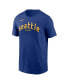 ფოტო #2 პროდუქტის Men's Royal Seattle Mariners City Connect Wordmark T-shirt