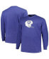 Фото #1 товара Men's Heather Royal Distressed Indianapolis Colts Big and Tall Throwback Long Sleeve T-Shirt