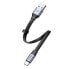 Фото #4 товара Simple płaski kabel przewód USB USB-C 5A 40W Quick Charge 3.0 QC 3.0 23cm szary