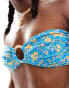 Фото #2 товара Kulani Kinis ocean potion strapless bandeau bikini top in blue