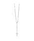 ფოტო #2 პროდუქტის Sterling Silver Polished Beaded Rosary Pendant Necklace 30"