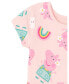 ფოტო #2 პროდუქტის Girls French Terry Skater Dress Pink Toddler| Child