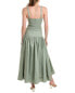 Фото #2 товара Nicholas Drenica Drop Waist Corset Linen Midi Dress Women's