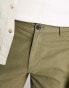 New Look straight chino shorts in dark khaki