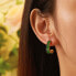 Фото #2 товара Decent gold-plated earrings with green zircons